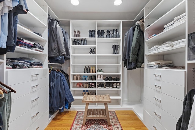 187 Jackson Ave, Pelham, NY 10803 - walk in closet featuring wood finished floors