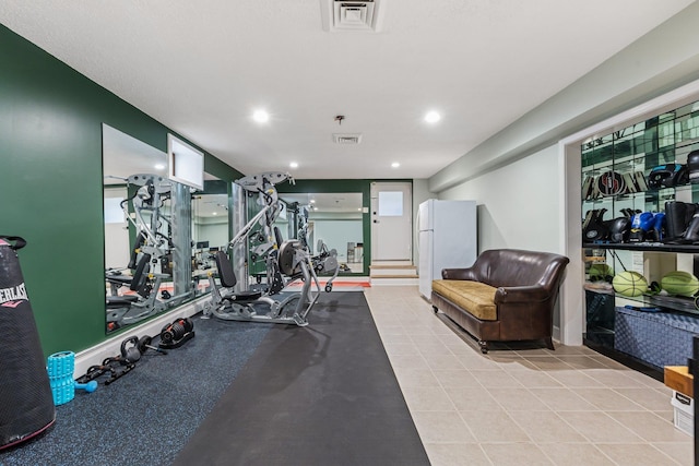 187 Jackson Ave, Pelham, NY 10803 - gym featuring visible vents and recessed lighting
