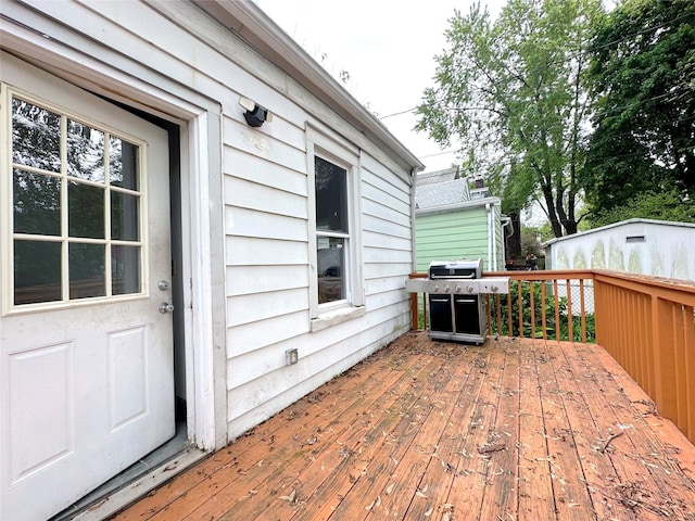 deck with grilling area