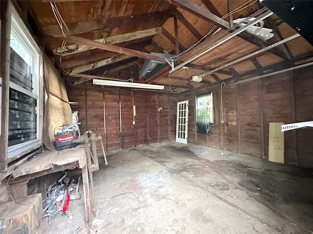interior space featuring a garage