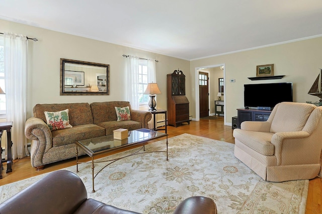 12 Heath Rd, Valhalla, NY 10595 - living area with wood finished floors and ornamental molding