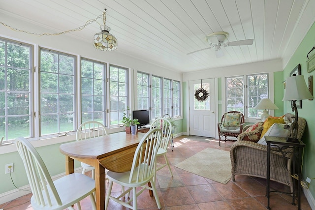 12 Heath Rd, Valhalla, NY 10595 - sunroom / solarium with healthy amount of natural light, wooden ceiling, baseboards, and tile patterned floors