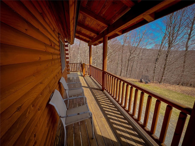 view of wooden terrace