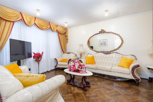 3518 Clarendon Rd, Brooklyn, NY 11203 - living area with baseboards and ornamental molding