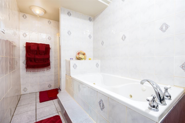 3518 Clarendon Rd, Brooklyn, NY 11203 - full bath featuring a bath, tile walls, and tile patterned flooring