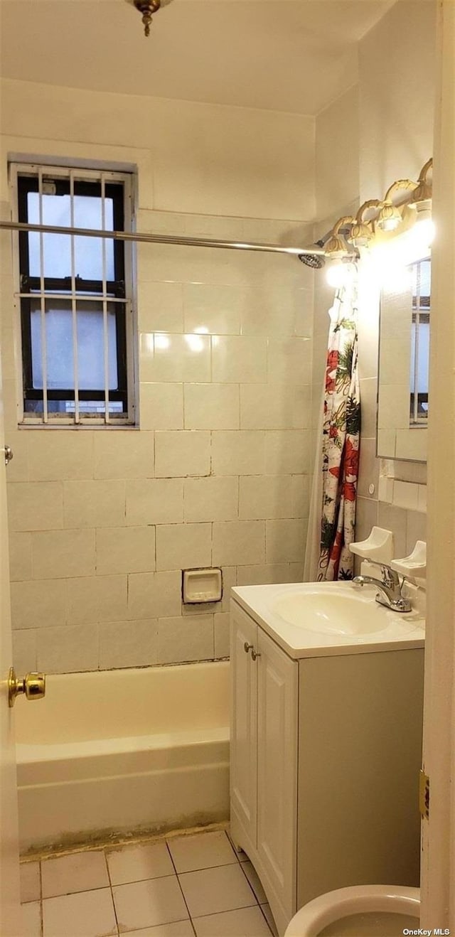 44-15 43rd Ave Unit 5N, Sunnyside, NY 11104 - full bath with shower / bath combo, tile patterned flooring, and vanity