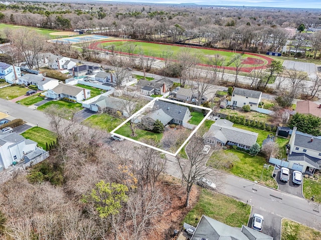 birds eye view of property featuring a residential view