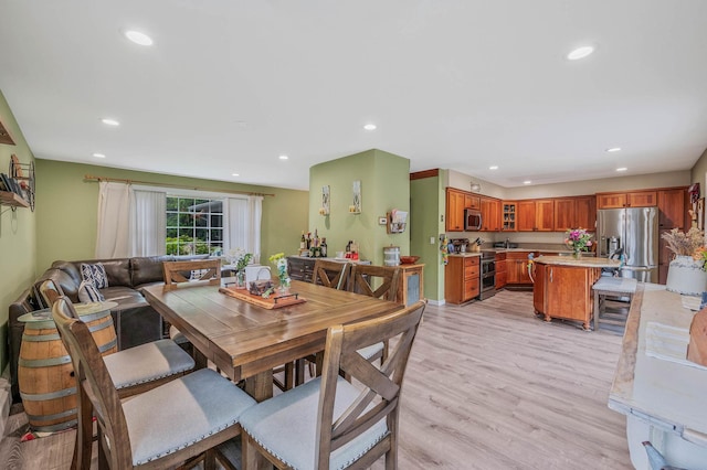 575 Bayport Ave, Bayport, NY 11705 - dining area with recessed lighting and light wood-type flooring