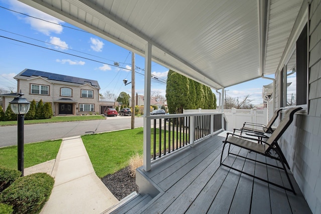 2 Lee Ave, Albertson, NY 11507 - wooden deck with a lawn