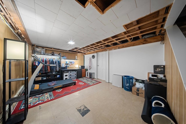 2 Lee Ave, Albertson, NY 11507 - finished basement with tile patterned floors