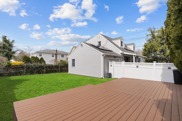 2 Lee Ave, Albertson, NY 11507 - deck with a fenced backyard and a lawn