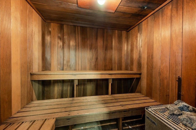 view of sauna