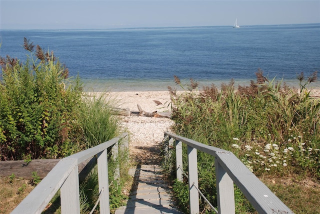 555 Three Waters Ln, Orient, NY 11957 - view of water feature with a beach view
