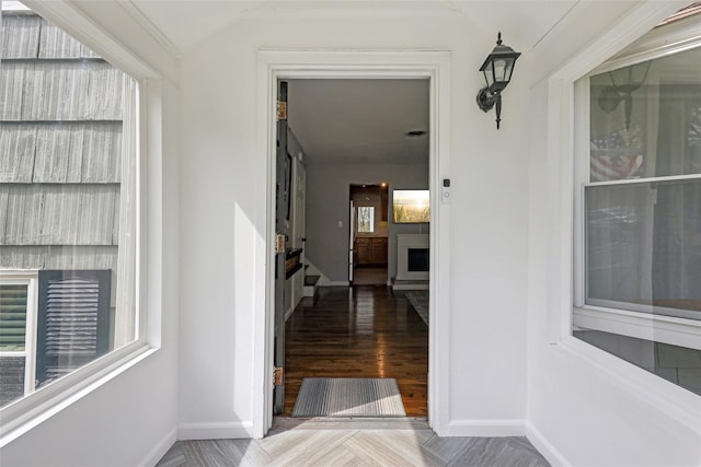 hallway with baseboards