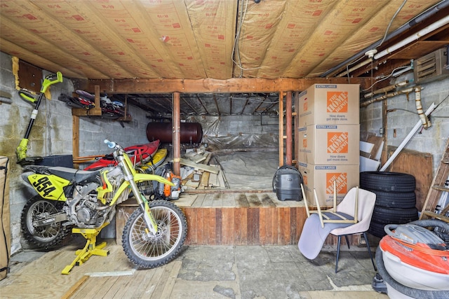 interior space featuring heating unit