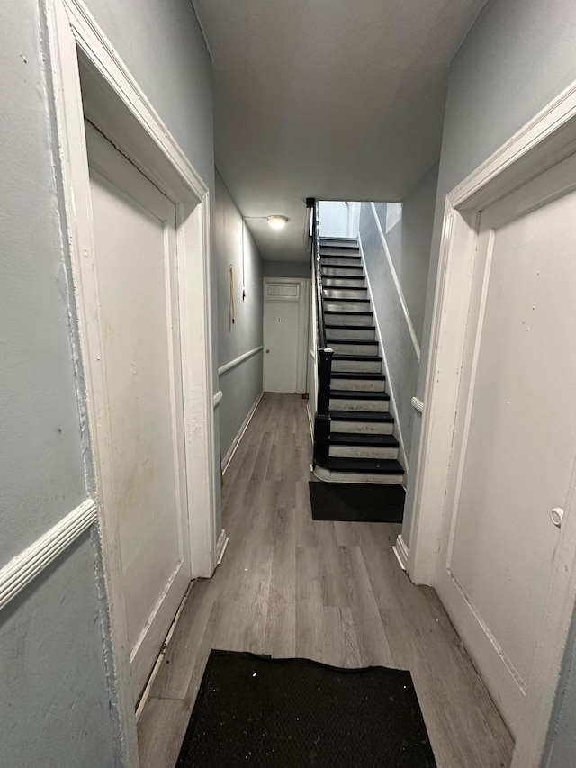1420 Leland Ave, Bronx, NY 10460 - stairway with wood finished floors