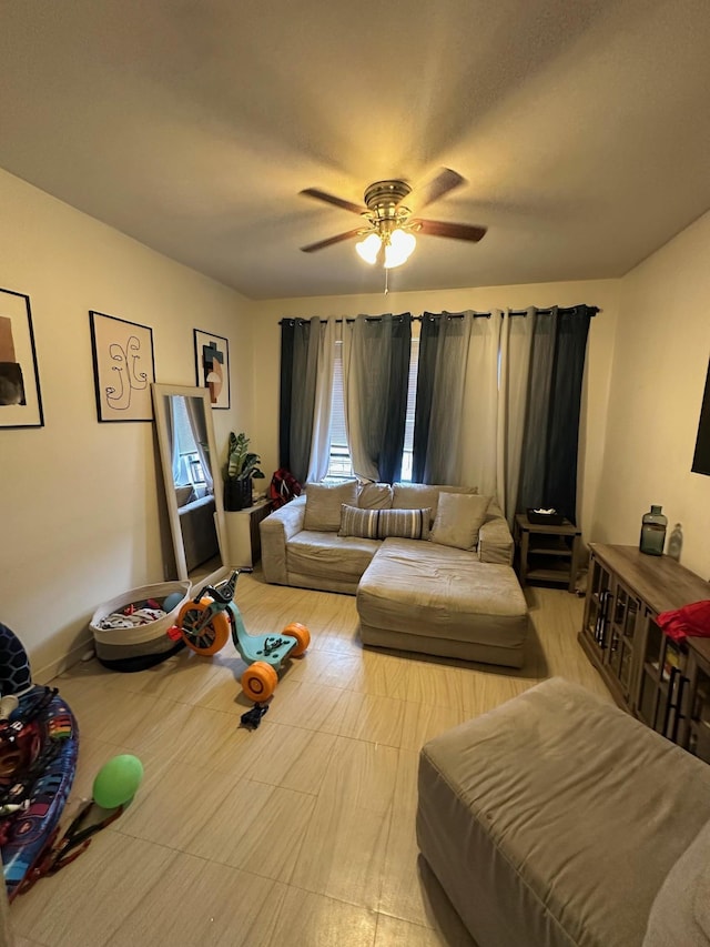 1420 Leland Ave, Bronx, NY 10460 - living room with a ceiling fan
