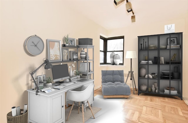 office with baseboards