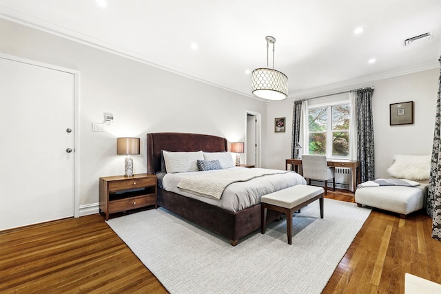 5235 Netherland Ave, Bronx, NY 10471 - bedroom with ornamental molding, wood finished floors, and recessed lighting