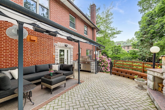 5235 Netherland Ave, Bronx, NY 10471 - view of patio featuring an outdoor living space