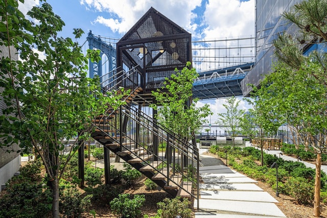 surrounding community with stairway