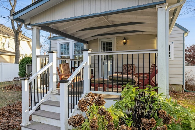 view of exterior entry