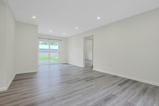 286 9th St, Verplanck, NY 10596 - empty room with light wood-style flooring, baseboards, and recessed lighting