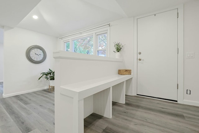 286 9th St, Verplanck, NY 10596 - mudroom featuring light wood-style flooring, recessed lighting, and baseboards