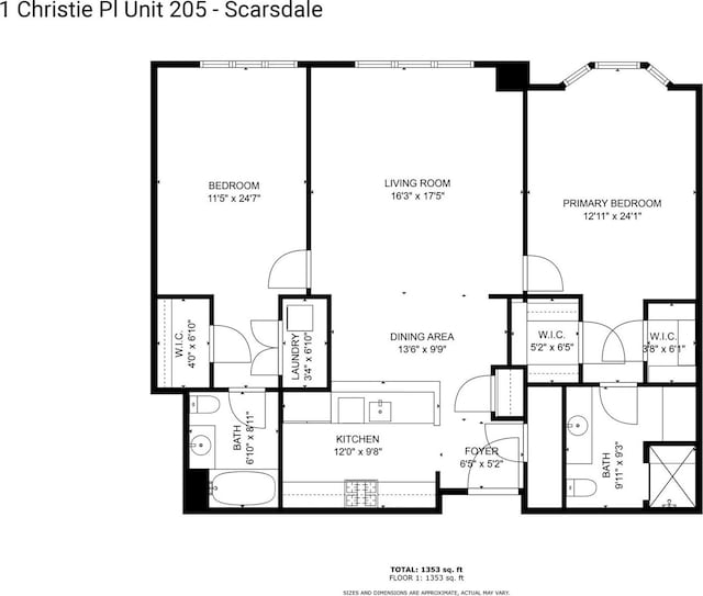 1 Christie Pl Unit 205W, Scarsdale, NY 10583 - plan