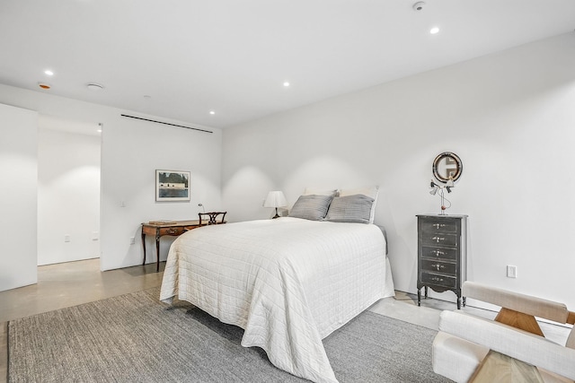 112 Wilson Park Dr, Tarrytown, NY 10591 - bedroom with recessed lighting and concrete flooring