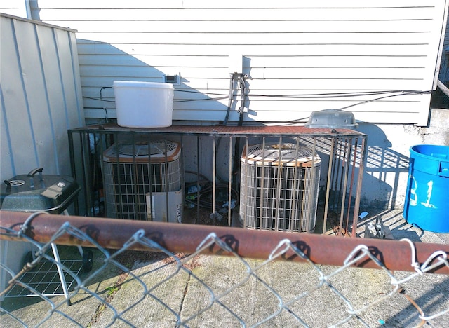 exterior details featuring central AC
