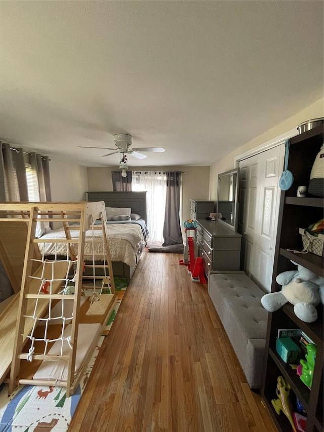 340 Rte 52, Carmel, NY 10512 - bedroom featuring ceiling fan and hardwood / wood-style flooring