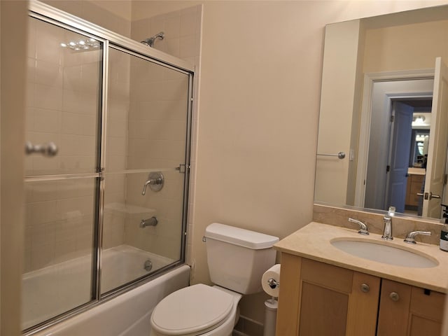 337 Park Cres, College Point, NY 11356 - full bathroom featuring toilet, bath / shower combo with glass door, and vanity