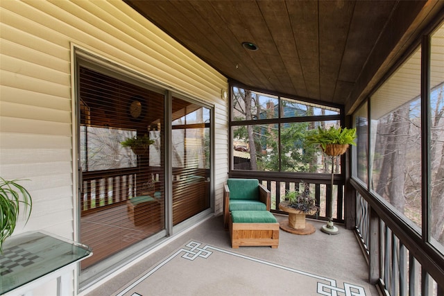view of sunroom / solarium