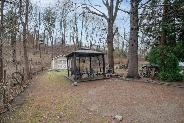 163 N Hamilton St, Poughkeepsie, NY 12601 - view of yard featuring a gazebo, an outbuilding, and a storage shed