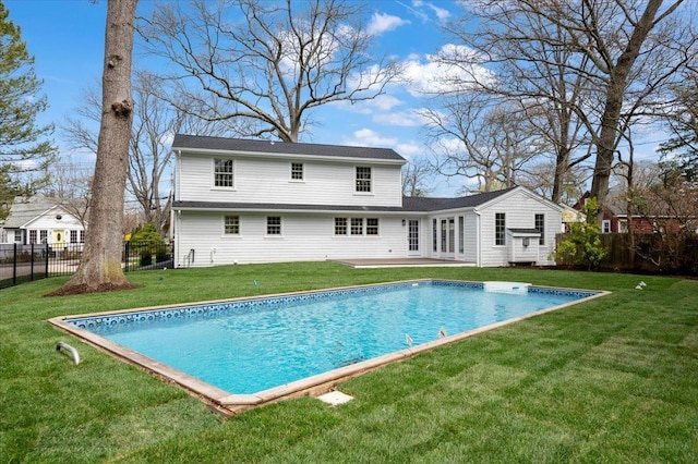 1000 Washington Dr, Centerport, NY 11721 - back of house with an outdoor pool and a patio