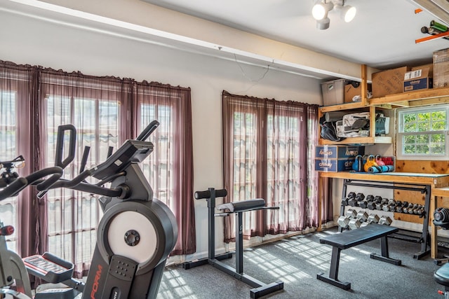 view of exercise area