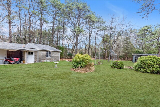 420 Old Country Rd, Melville, NY 11747 - view of yard featuring an attached carport