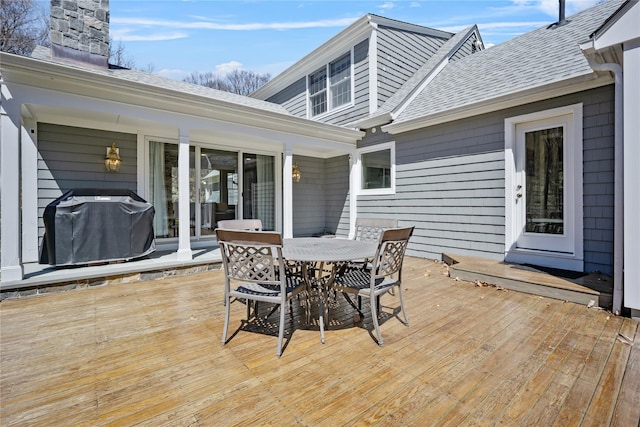 41 Lavelle Rd, Holmes, NY 12531 - wooden deck with outdoor dining area and area for grilling