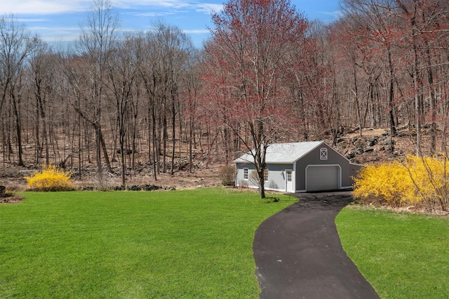 41 Lavelle Rd, Holmes, NY 12531 - view of green lawn featuring driveway and an outdoor structure