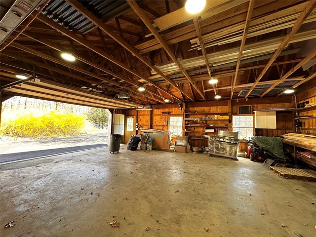 41 Lavelle Rd, Holmes, NY 12531 - garage with wooden walls