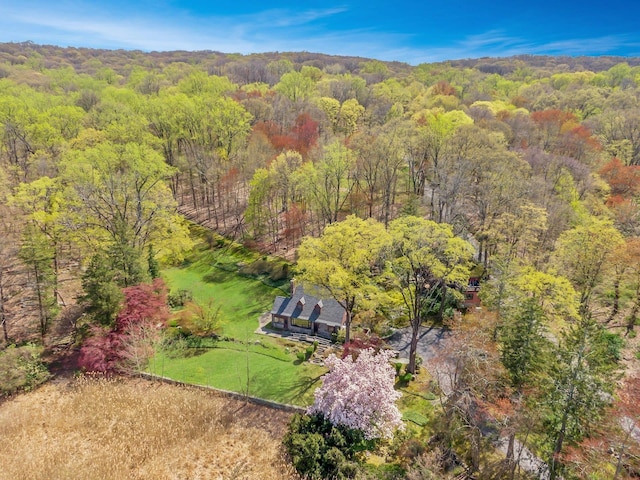 300 Sheldon Ave, Tarrytown, NY 10591 - aerial view of property and surrounding area with a heavily wooded area