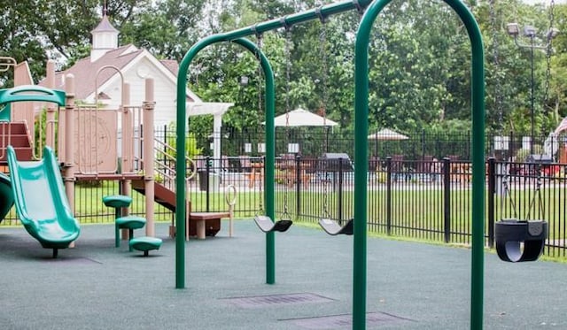 community playground with fence