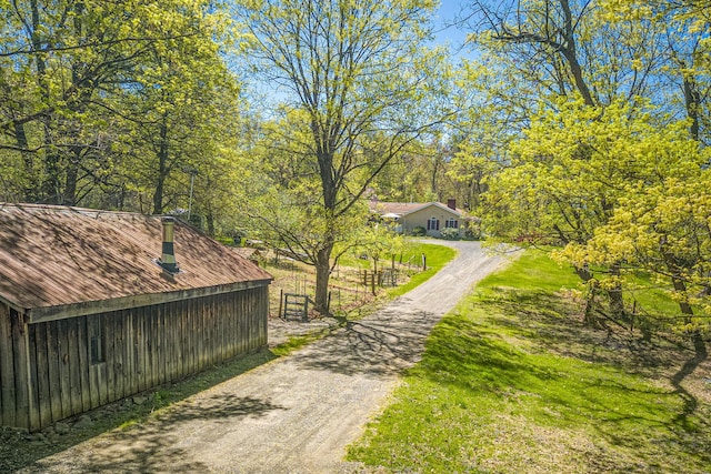 view of dirt / gravel road