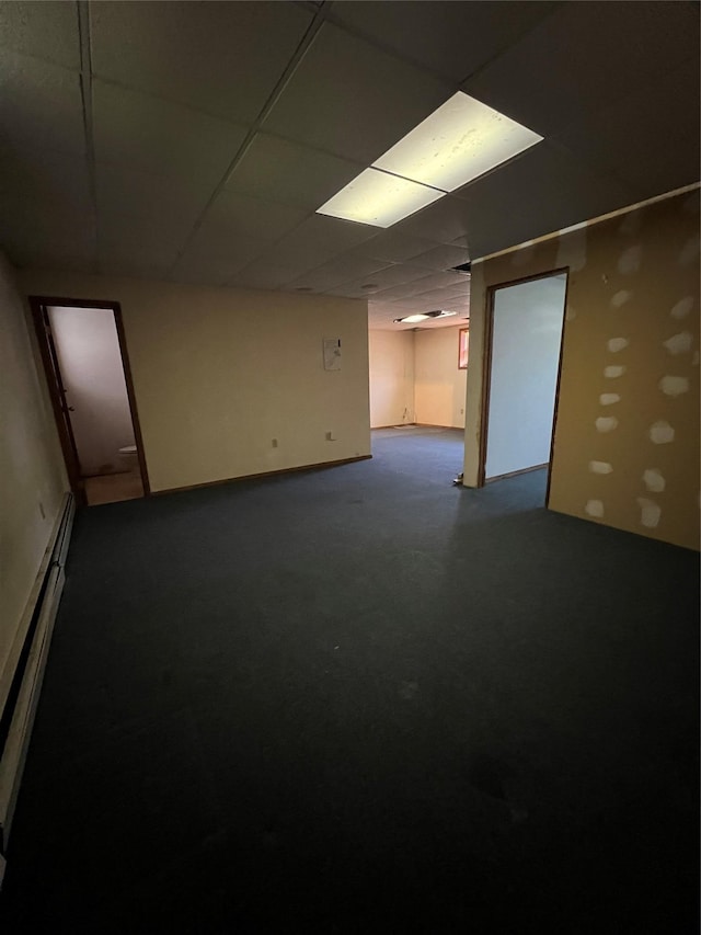 11 Keats Rd, Middletown, NY 10941 - carpeted spare room with a drop ceiling and a baseboard radiator