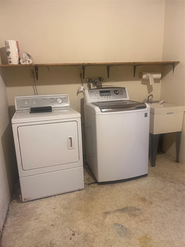 11 Keats Rd, Middletown, NY 10941 - clothes washing area featuring washing machine and clothes dryer and light floors