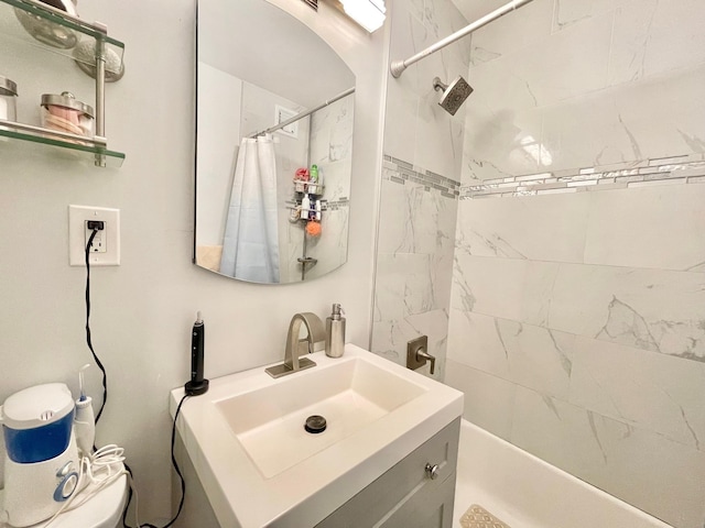 61-20 Grand Central Pkwy Unit A1503, Forest Hills, NY 11375 - bathroom featuring shower / tub combo and vanity
