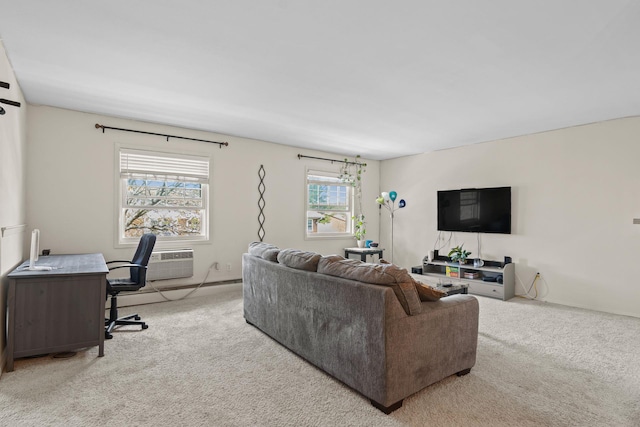 living room with carpet