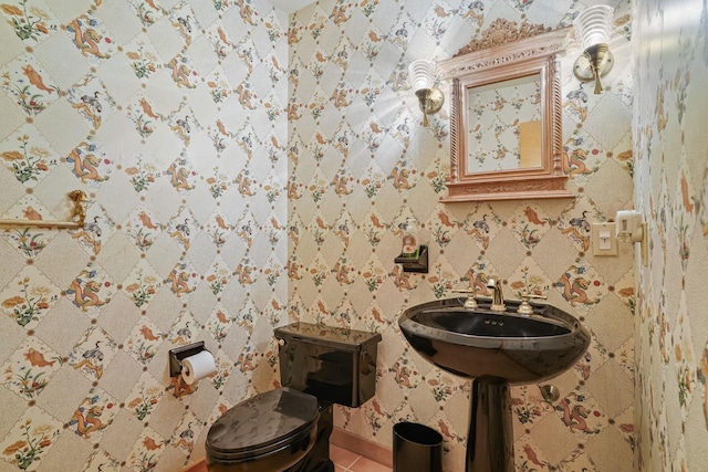 48 Sabbath Day Hill Rd, South Salem, NY 10590 - bathroom with tile patterned flooring and toilet