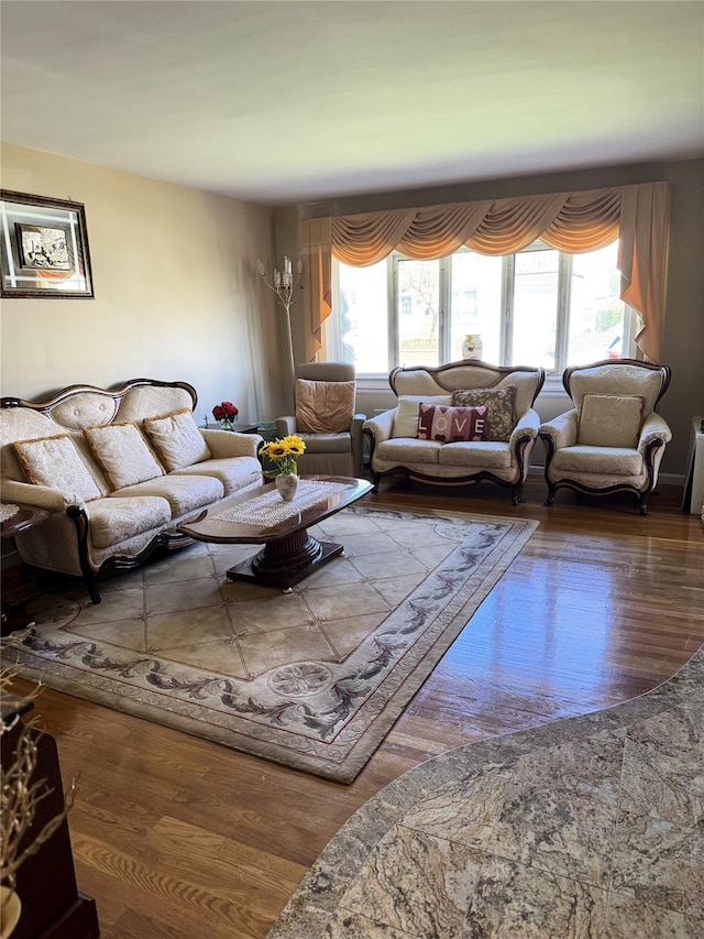 living room featuring wood finished floors